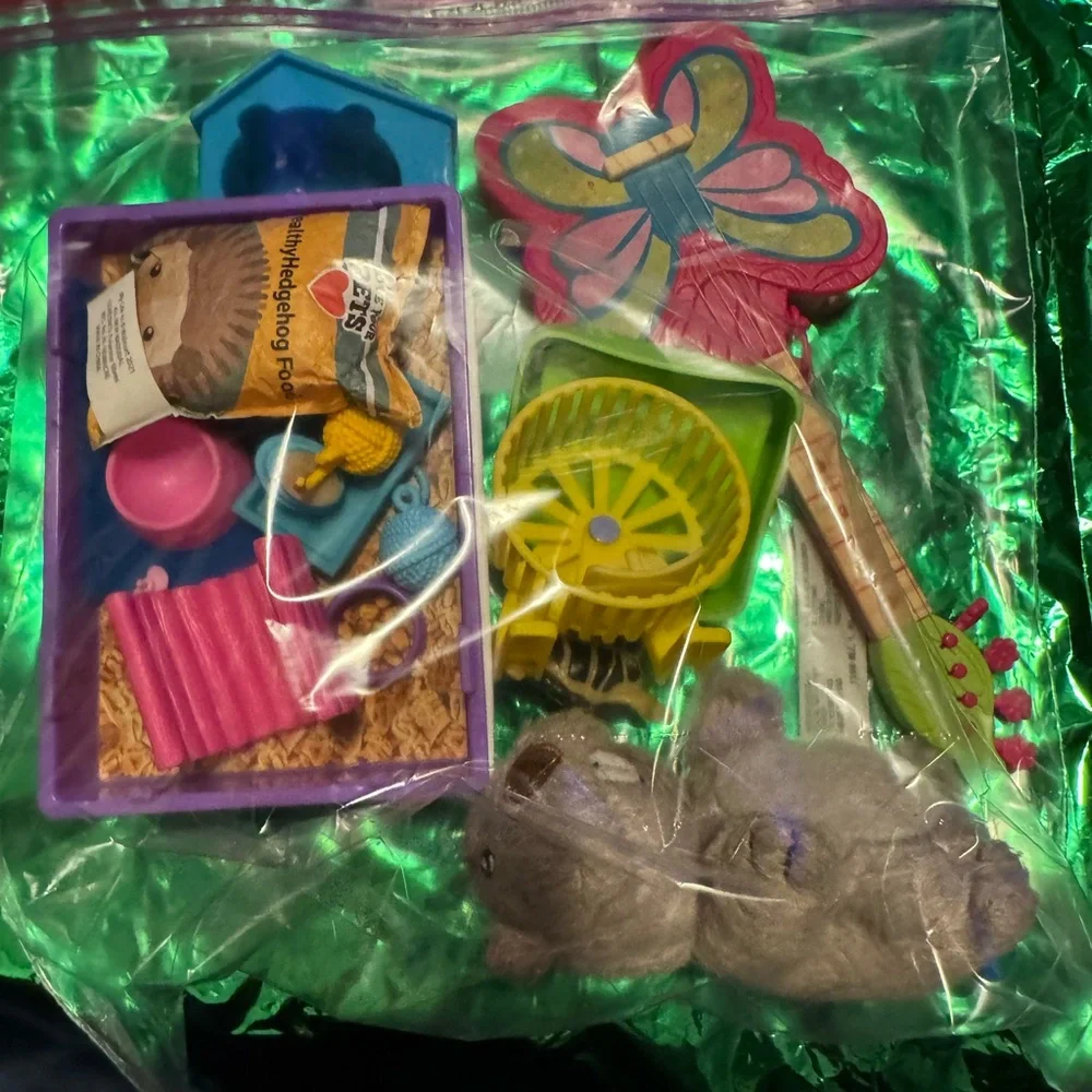 American Girl doll butterfly guitar, woodchuck, small animal cage & accessories